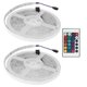 thumbnail image 2 of Tira de luz LED RGB 5050 de 300 LED con control remoto BuyWeek iluminación ambiental, 2 of 12