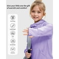 thumbnail image 5 of Rolanko Girls' Hoodie Wool Sweatshirt Dance Long Sleeve Comfortable Lightweight Hoodie with Pocket Children's Warm Velvet Coat, 5 of 5