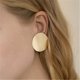thumbnail image 1 of Pendientes de tuerca con forma de moneda de oro, pendientes de clip de disco grande bohemio para mujeres y niñas TUNC Sencillez, 1 of 5