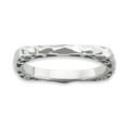 thumbnail image 1 of Solid 925 Sterling Silver Stackable Square Ring Eternity Band Size 6, 1 of 5