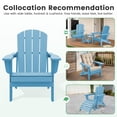 thumbnail image 5 of LOYALICE Outdoor Patio Chair, HDPE Plastic Adirondack Chair, Light Blue, 5 of 11