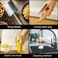 thumbnail image 3 of Tutuviw 1Pcs Corn Peeler For Corn On The Cob Stainless Steel Corn Remover Tool with Ergonomic Wooden Handle Fast and Safe Removes Corn Kernels from Corn Cobs, 3 of 7