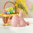 thumbnail image 1 of Dsscvnef Cute Ceramic Easter Bunny Figurine Small Porcelain Rabbit Statue Spring Home Tabletop Collectible Holiday Ornament Desktop Decoration, 1 of 3