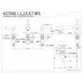 thumbnail image 5 of Kingston Brass KC7060PL Vintage 8 in. Widespread Bathroom Faucet, Matte Black, 5 of 5