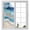 Blue, variant on Grey Coastal Privacy Window Film, Decorative Frosted Glass Window Film, Summer Beach Nautical Abstract Art Reusable Peel and Stick Static Cling for Home Bathroom Office Glass Door 17.7"x39.3"