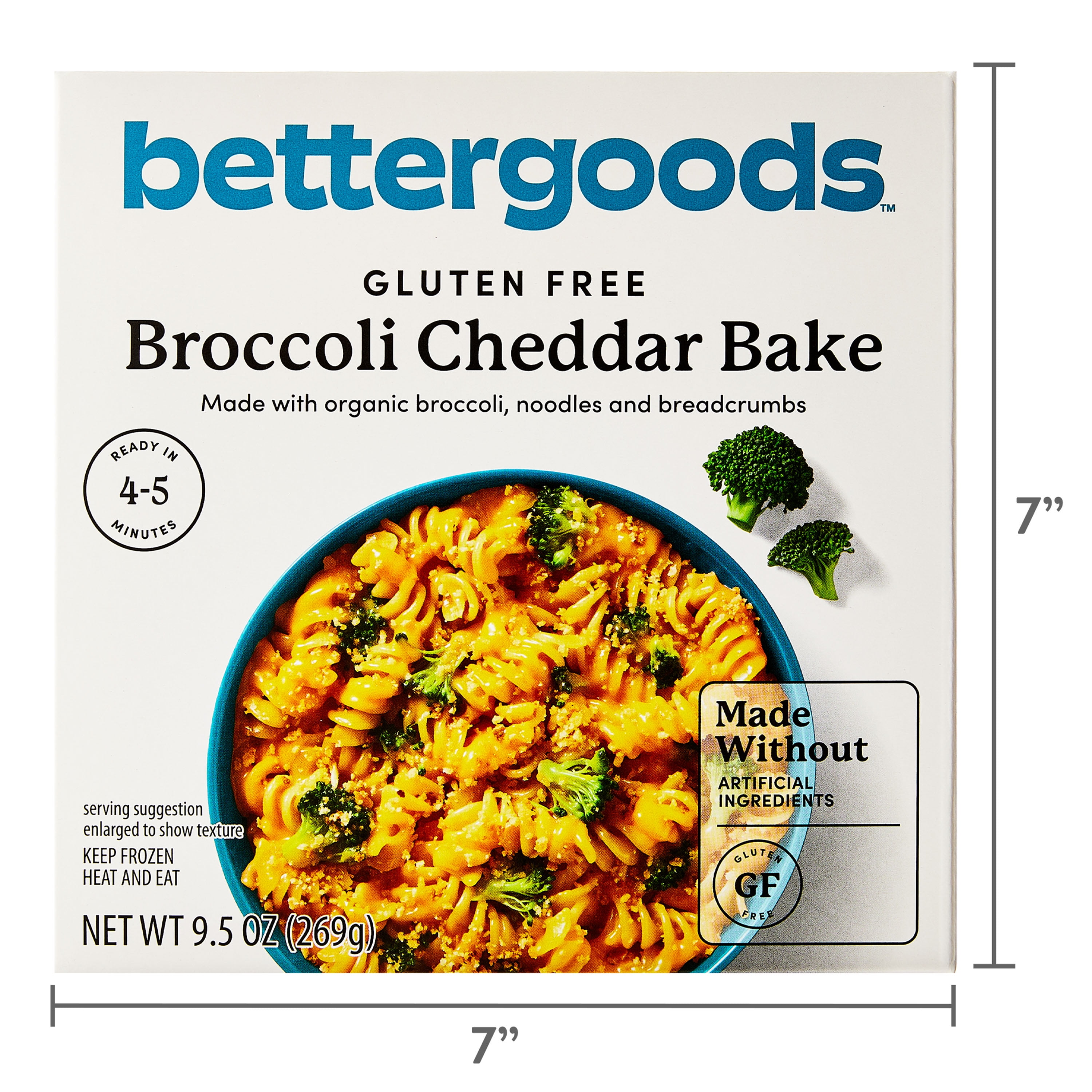 bettergoods Gluten Free Broccoli Cheddar Bake, 9.5 oz (Frozen)