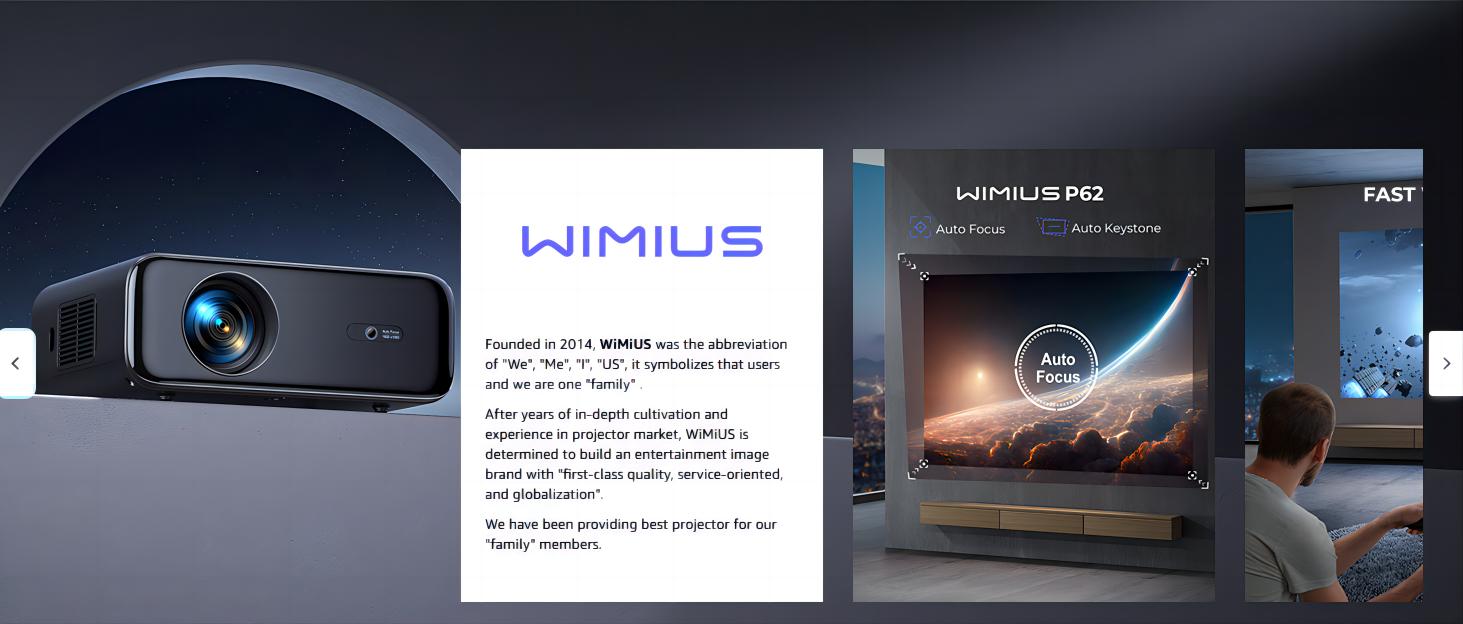 Auto Focus] Wimius Projector, Native 1080P Projector with WiFi and