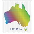 thumbnail image 3 of Ambesonne Australian Party Shower Curtain, Rainbow Stripe Map, 69"Wx75"L, Multicolor, 3 of 3