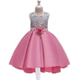 thumbnail image 2 of Robe de Princesse pour Filles Enfants Filles Florale Princesse Demoiselle d'Honneur Robe de Concours Anniversaire Fête Robe de Mariage, 2 of 9