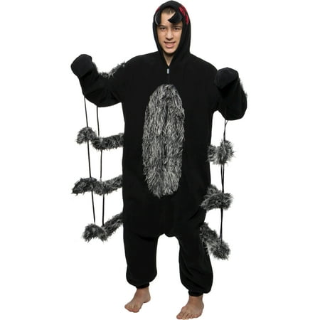 Spider Costume Pajamas - Adult One Piece Cosplay Tarantula Halloween Costume Jumpsuit by