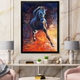 thumbnail image 3 of Designart 'Portrait Of A Galoping Blue Horse' Farmhouse Framed Art Print, 3 of 4