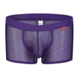 thumbnail image 2 of Gubotare Mens Boxers Underwear Mens Explosion Slip Bikini Underpants Printed Design Thong Pouch Underwear,Purple XL, 2 of 5