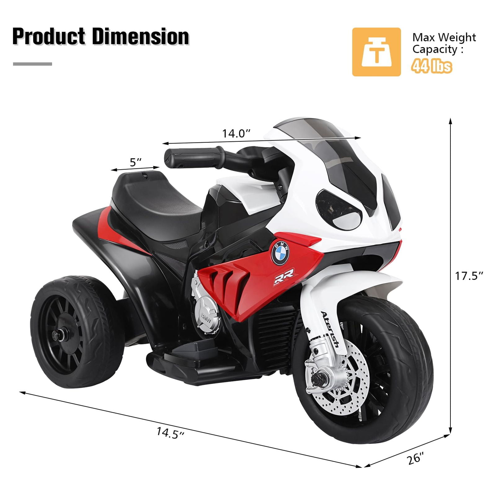 Bmw s1000rr 6v electric ride on trike new arrivals