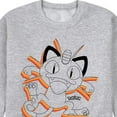 thumbnail image 3 of Pokémon - Meowth - Men's Crew Neck Fleece Pullover, 3 of 5
