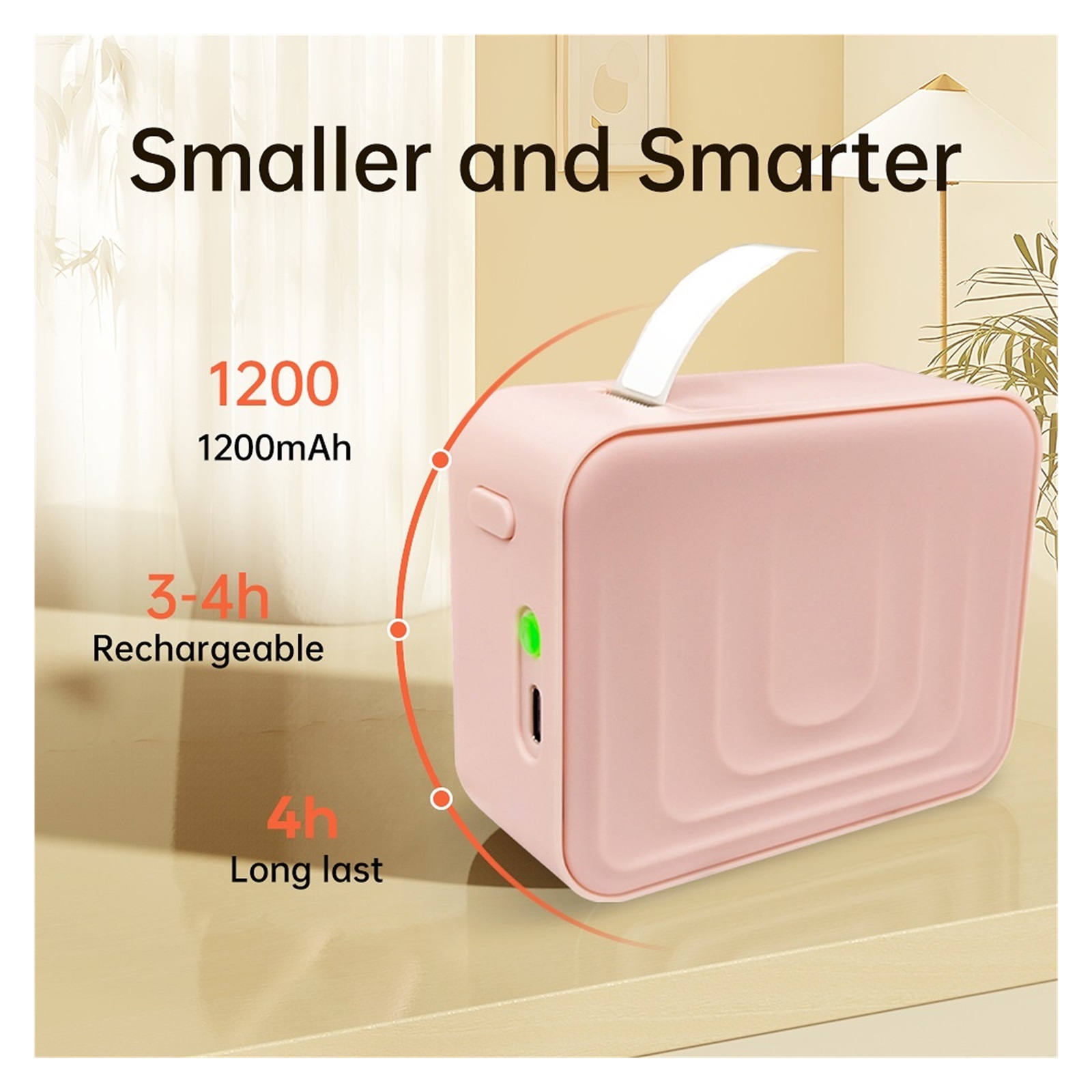 Portable Label Maker Label Printer Bluetooth Sticker Printer with Self-Adhesive Label Paper
