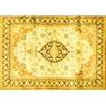 thumbnail image 1 of Ahgly Company Machine Washable Indoor Rectangle Medallion Yellow Traditional Area Rugs, 7' x 10', 1 of 4