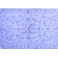 thumbnail image 1 of Ahgly Company Machine Washable Indoor Rectangle Abstract Blue Contemporary Area Rugs, 6' x 9', 1 of 4