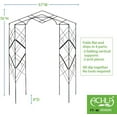 thumbnail image 2 of Achla Designs FT-46 Athena Wrought Iron Graphite Garden Trellis, 2 of 3