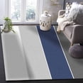 thumbnail image 5 of Stripe Area Rug 2'7''x5' Navy Blue Grey and White Striped Geometric Washable Area Rugs Non Shedding Floor Carpet Rubber Backing Non-Slip Indoor Mats for Living Room Bedroom Kitchen, 5 of 8