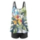 thumbnail image 4 of Gibobby Trajes de Baño para Mujer Traje de baño sexy con doble hombro y estampado de para damas Boxers Tankini Traje de baño dividido(Blanco,CH), 4 of 5