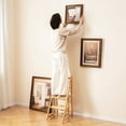thumbnail image 4 of Costway 3-Step Folding Step Ladder Chair with Bamboo Frame Convertible Ladder Stool Natural, 4 of 10