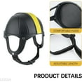 thumbnail image 2 of Small Dog Helmet with Ear Hole Adjustable Puppy Helmet Motorcycle Dog Helmet,M,Black, 2 of 6