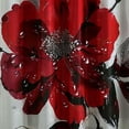 thumbnail image 5 of Shiartex Red Floral Shower Curtain,Sage Green Eucalyptus Leaves Bathroom Shower Curtains,Watercolor Flower Shower Curtain Sets,Modern Pretty Waterproof Fabric Bath Curtain with White, 5 of 7