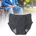 thumbnail image 1 of Pañal de incontinencia para hombres mayores, a prueba de fugas nocturnas, cómodo, reutilizable con área absorbente, pañal impermeable para adultos L Gris shamjiam Pantalones de pañales para hombres, 1 of 9