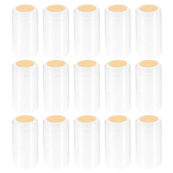 NUOLUX 100PCS Wine Bottle Caps PVC Heat Shrink Capsules Wine Bottle Seal Capsules