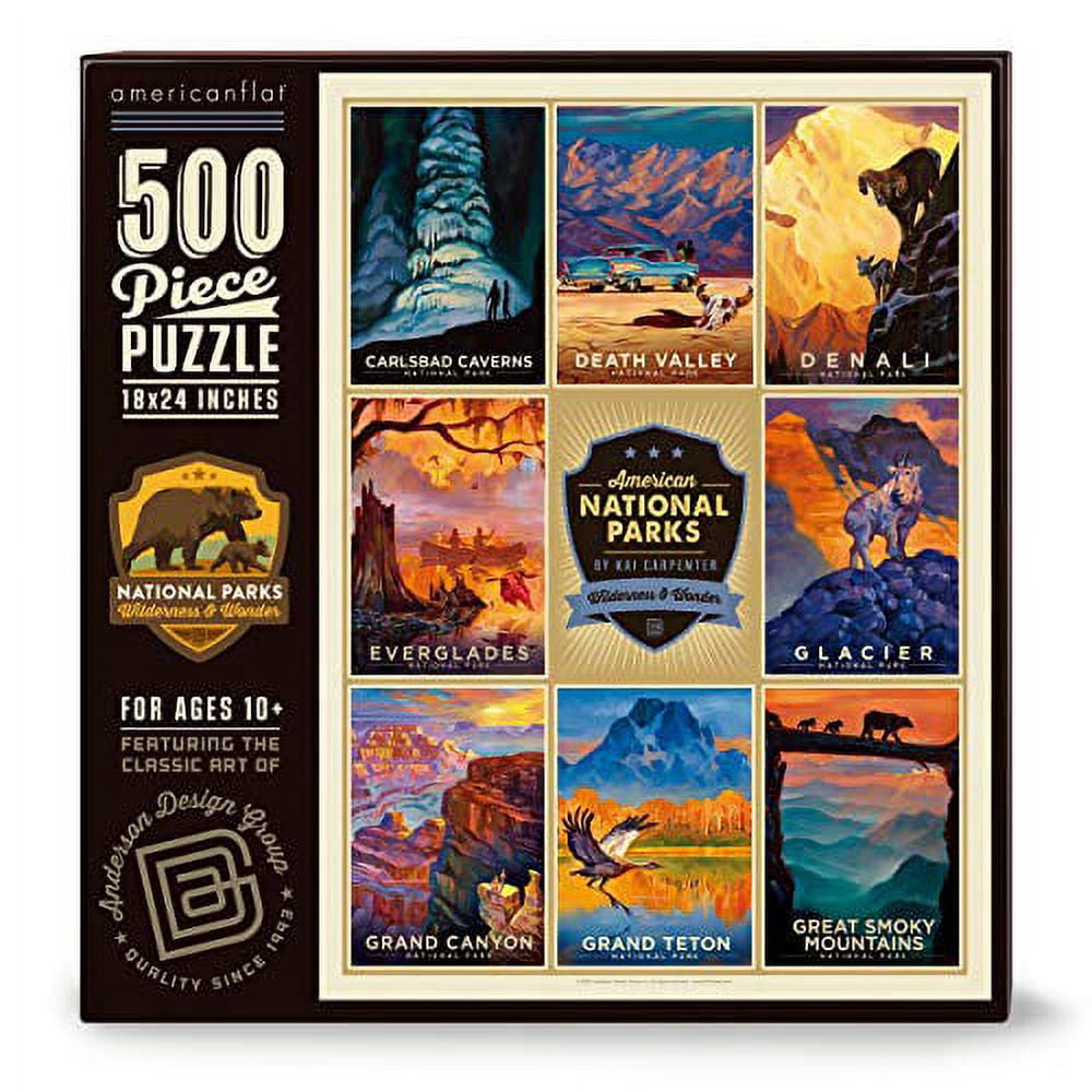 Americanflat National Parks Jigsaw Puzzle by Anderson Design Group, 500 Pieces, 18x24 Inches
