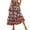 Red Floral, variant on jinghuiyue Women’s Summer Boho Floral Printed Elastic High Waist Maxi Skirt Flowy Swing Casual A Line Beach Long Skirts L