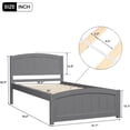 thumbnail image 2 of Twin Platform Bed Twin Bed Frame Mattress Foundation Sleigh Bed with Headboard/Footboard/Wood Slat Support, 2 of 9