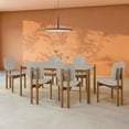 thumbnail image 2 of Gales 70.87 Dining Table from Engineered Wood in Beige - Set of 7, 2 of 8