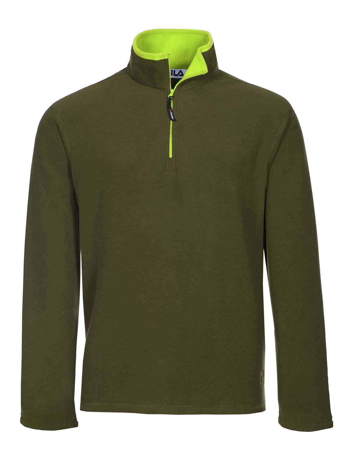 FILA - FILA Performance Polartec Fleece 1/4 Zip Army Green Sweatshirt ...