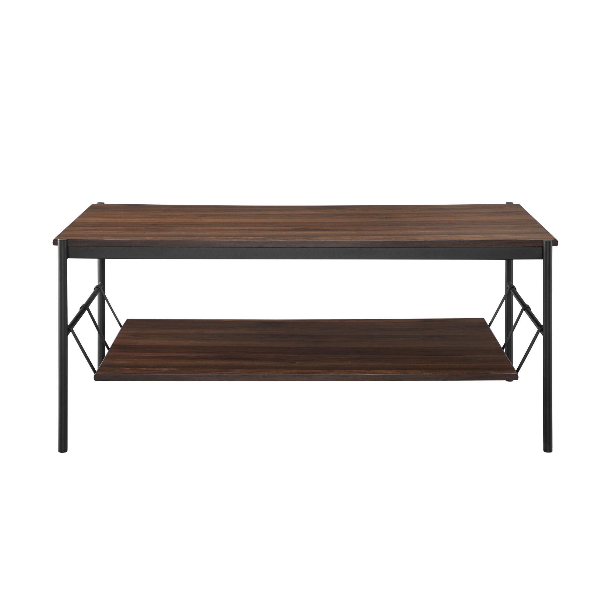Manor Park Modern Coffee Table with Removable Shelf, Dark Walnut