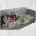 thumbnail image 6 of Rose Soft Flannel Fleece Throw Blanket, Vintage Postcard Design Delicate Flower Blossom Hand Drawing Print, Cozy Plush for Indoor and Outdoor Use, 50" x 60", Tan Pale Pink Green, by Ambesonne, 6 of 6