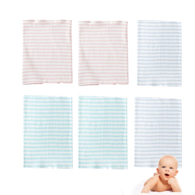 Protector de ombligo de bebé de algodón de 6 piezas para niños y madres y bebés (doble capa de 17*24 cm)