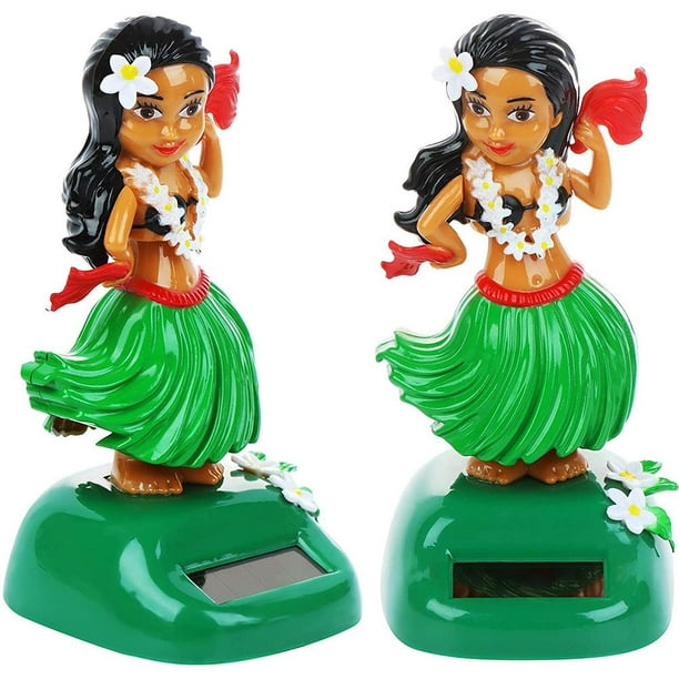 Figurine Hawaïenne Voiture Ornement Voiture Figurine Solaire