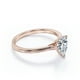thumbnail image 3 of JeenMata Anillo de Compromiso Solitario Clásico de Talla Pera de 2 Quilates Baño de Oro Rosa de 18 K sobre Plata, 3 of 6