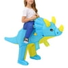 Woshilaocai Adult Kid Inflatable Costume Cute Color Block Dinosaur Shape Inflatable Clothes for Cosplay Party