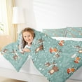 thumbnail image 4 of Castle Fairy Fox Deer Bear Rabbit 2pcs Bedding Comforter Set,Cute Animal Twin Comforter Sets,Chic Flower Breathable Bedding Set,Super Cozy Cartoon Room Decor,Reversible, 4 of 8