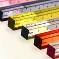 2pcs Colorful 3D Square Acrylic Rulers - Durable Transparent ...