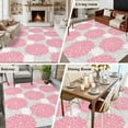 thumbnail image 5 of Pink Dahlia Area Rug 5x7 FT, Non Slip Bedroom Throw Carpet, Farmhouse Abstract Grey Floral Patterned Washable Soft Floor Carpet Non-Shedding Rug for Dining Room Bedside Classroom Desk, 5 of 9