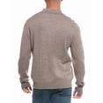 thumbnail image 2 of Magaschoni mens  Wool-Blend Johnny Collar Sweater, s, Brown Multi, 2 of 3