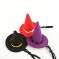 1 Pet Halloween Witch hat fabric material with adjustable elastic