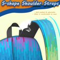 thumbnail image 5 of 17 Inch Lightweight Backpack,PVC Waterproof Oxford Fabric, Ergonomically Designed, with Large Capacity, Vibrant Rainbow Print, 5 of 5