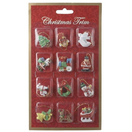 Kurt Adler 12-Piece Resin Petite Treasures Ornament Set, Mini