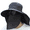 Black, variant on TELOLY Sun Hat Polyester Fiber Summer All-Inclusive Sun Protection Hats Large Brim Full Face Protection Air Overhead Mens Hat,Gray,Half Brim