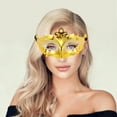 thumbnail image 5 of Unique Bargains 1 Pc Electroplated Half-face Party Mask Gold Tone Plastic, 5 of 5
