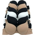 thumbnail image 1 of 6 Pieces ADD 1 Cup Lace Polka Dot Full Cup/Demi Wired Double Pushup Push Up Bra B/C (36B), 1 of 3